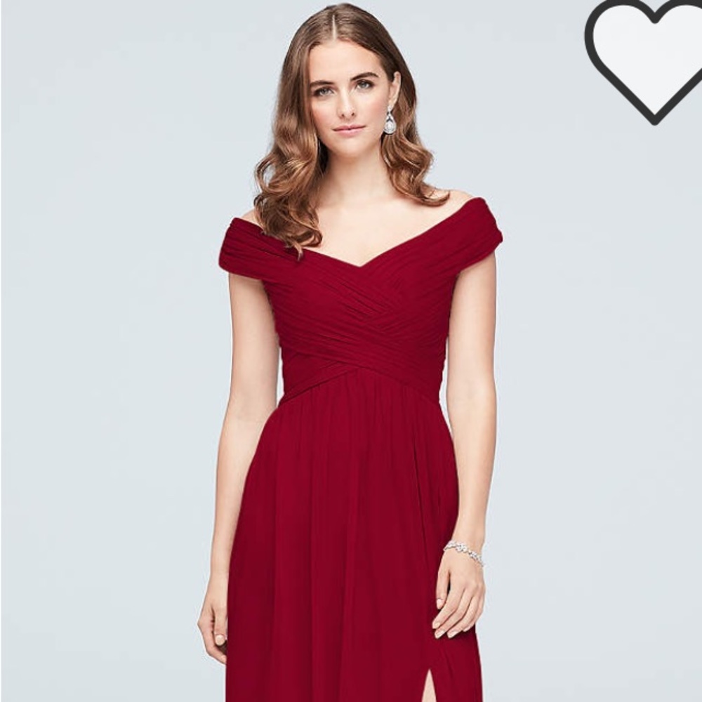 Bridesmaid dress. Color is “Apple” from David’s Bridal